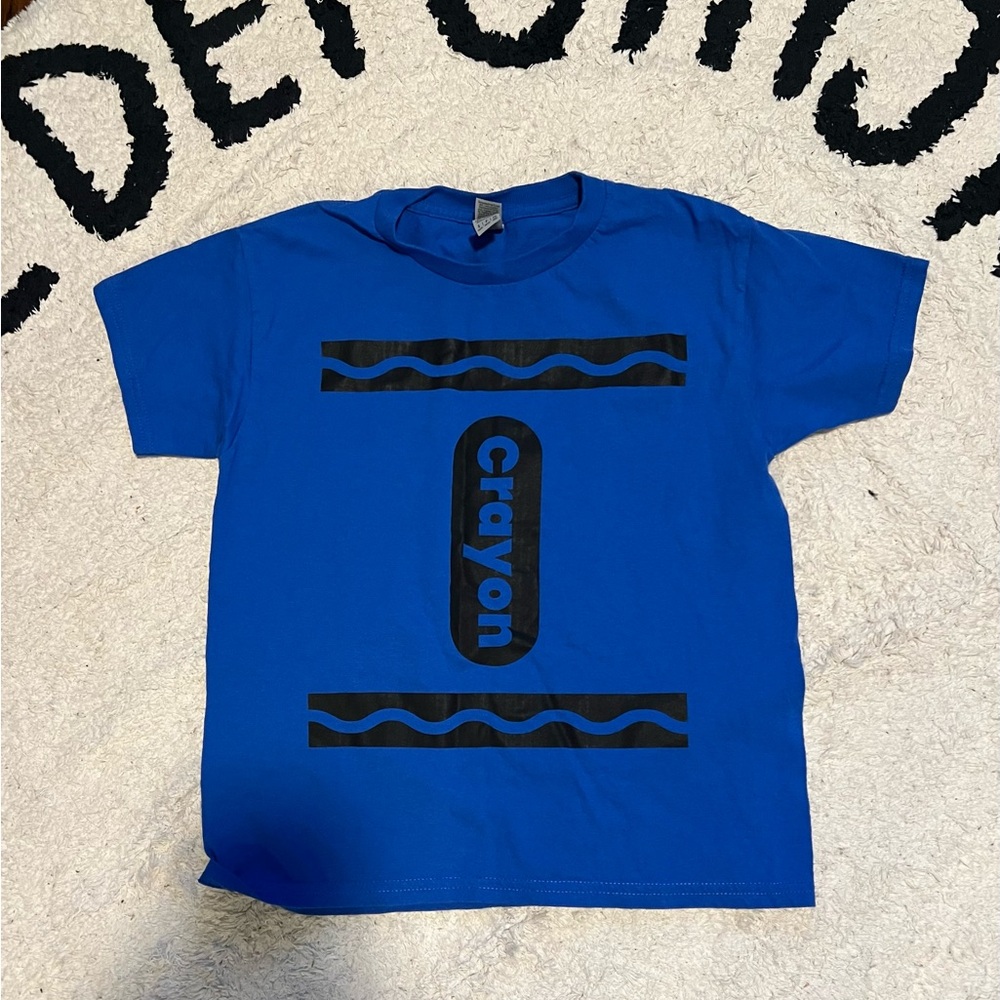 Kids blue crayon tee